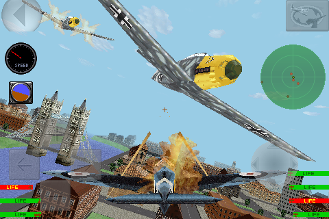 Pulsa para ver a tamaño real Defend London, juego 3D de aviones, jeeps, antiaereos, comando